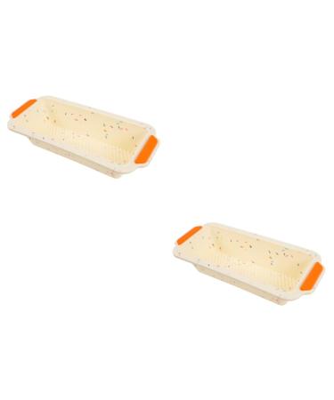 Ciieeo 2pcs Toast Bread Mold Cake Stencil Silicone Toast Cooking French Bread Pan Toast Cooking Bakers Toast Mold Nonstick Bread Mold Cakesicles Mold Iron Cooking Supplies Non Stick