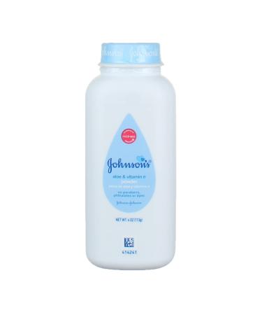 Johnson's Baby Aloe & Vitamin E Baby Powder, 4 oz (Pack of 3) 4 Ounce (Pack of 3)