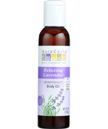 Aura Cacia Relaxing Lavender Aromatherapy Body Oil 4 oz. bottle