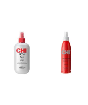 CHI Keratin Mist Hair Spray 12 Oz Iron Guard Thermal Protection Spray 8 Fl Oz Bundle