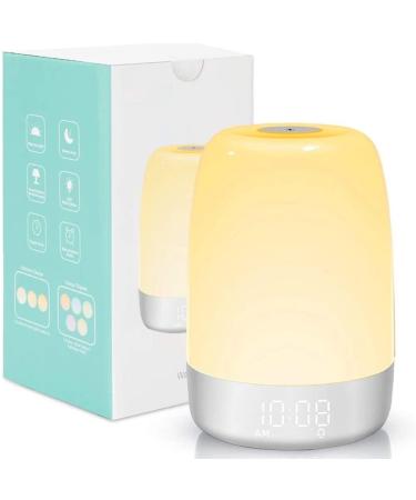 Sunrise Simulation Wake Up Light Sunrise Simulation Alarm Clock LED Touch Night Light Colored Bedside Light Sleep Aid with USB Cable Night Light
