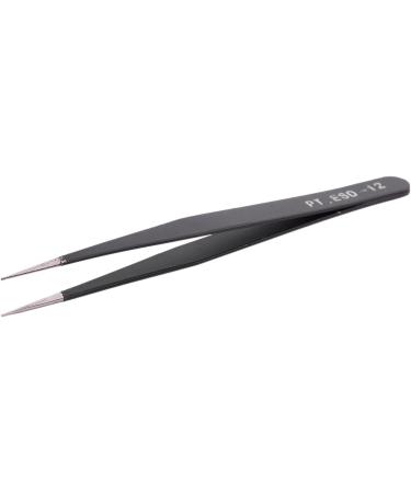 Lodokdre 4X Nail Art Rhinestones Eyelashes Extension Straight & Curved Tweezers Tool Set-Black - Buy Online on SooperMarket.com