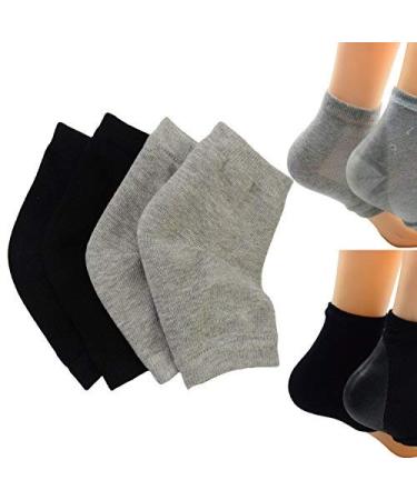 2 pairs of moisturizing silicone-gel-die socks for dry hard cracks.