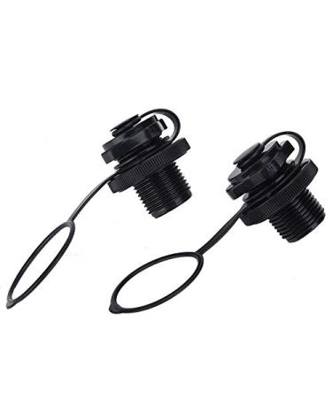 Zerone Inflatable Boat Air Valve,2PCS Inflatable Boat Replacement Caps Boat Spiral Air Plugs 0ne-Way Inflation Replacement for Inflatable Raft Boat Kayak