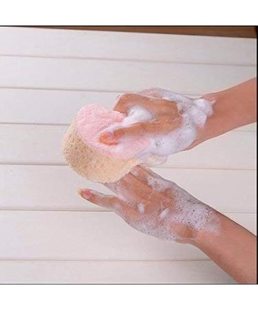 Topstone Natural Pink Bath and Facial Sponges - Pack of 2 Loofah Body Scrubbers - Buy Online on SooperMarket.com