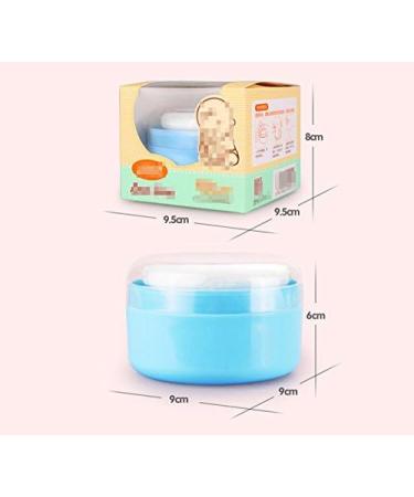 Buy Plastic Powder Puff Portable Container with Strainer & Lint Puff Perfect for Home & Travel Blue 1 Pack - Buy Online on SooperMarket.com