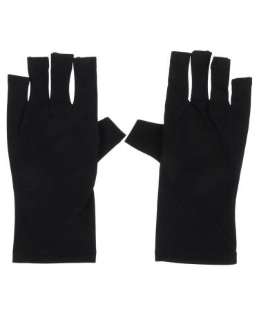 FOMIYES 1 Pair nail gloves gel manicure gloves fingerless driving gloves LED dry lamp gloves sun protector gloves half finger gloves nail art gel sun protection nail polish polyester Miss