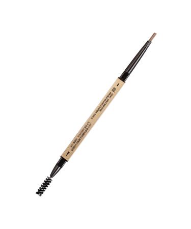 harayaa Sleek Brow Pencil with Ended Brush for Precision Brow Defining black