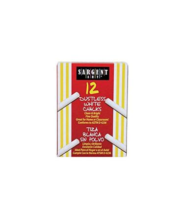 Sargent Art 66-2012 12-Count White Dustless Chalk 12 Count (Pack of 1)