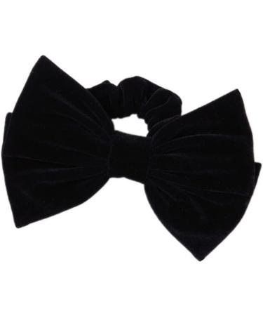 Black Velvet Hair Scrunchies for Women and Girls - Hair Elastic Bow Ties - Buy Online on SooperMarket.com