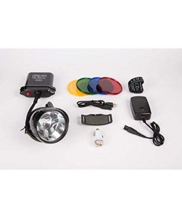 GearOZ 80000LUX 10W LED Coon Hunting Headlamp with 4 Filters - Rechargeable, Explosion Proof, Bright Light for Night Working, Coyotes, Hog Predators, Mining, Camping - Buy Online on SooperMarket.com