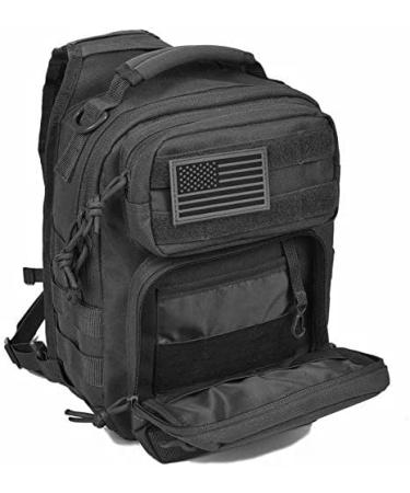 REEBOW GEAR Tactical Sling Backpack - Black Rover Shoulder Pack - Buy Online on SooperMarket.com