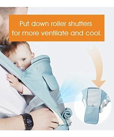 SONMEI Ergonomic Baby Carrier with Hip Seat 360 Positions Soft and Breathable All Seasons for Newborns and Toddlers Hiking Shopping Travelling Light Blue - Buy Online on SooperMarket.com
