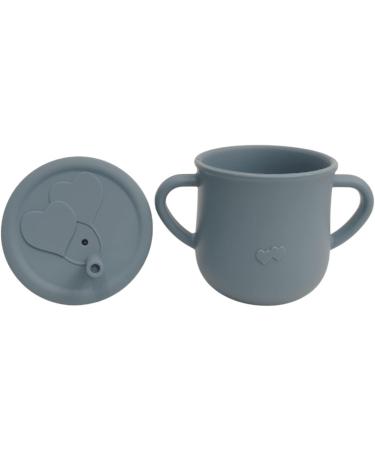 Silicone Sippy Cup for Toddler | Soft Straw Trainer Cup | Handles & Lids | 6 oz Blue - Buy Online on SooperMarket.com