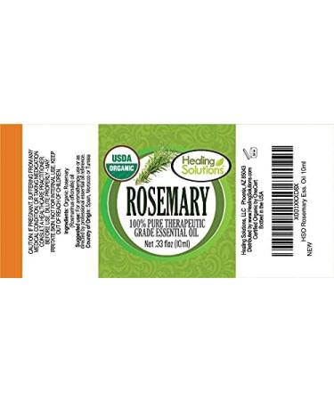Organic Rosemary Essential Oil 10ml - Healing Solutions | 100% Pure & Natural - Buy Online on SooperMarket.com