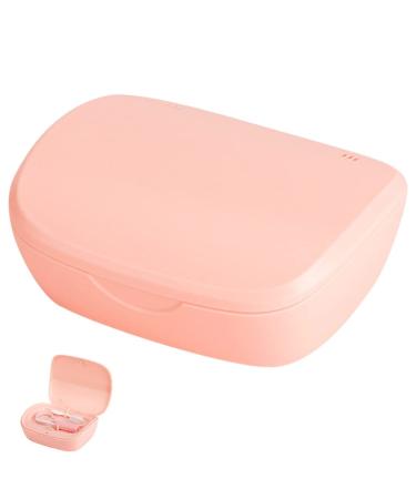 Beavorty Denture Case with Brush Aligner Remover Tool Denture Bath Box False Teeth Box Orthodontic Retainer Guard Holder for Travel Home Outdoor