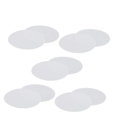 VILLCASE 10pcs Nail Polish Palette Polish Mix Palette Manicure Palette Serving Tray Round Silicone Makeup Nail Art Palette Nail Tray Painters Nail Polish Glue White Nail Stand White 9.5X9.5X0.1CM
