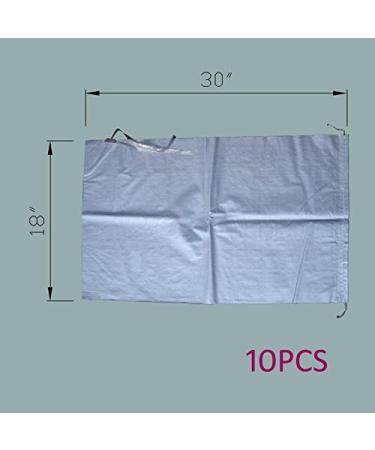 MTB 18x30 Sand Bags 10-Pack White Woven Polypropylene with UV Protection and Ties - Buy Online on SooperMarket.com