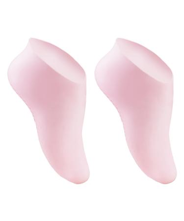 LNQ LUNIQI 1 Pair Silicone Socks Feet Moisturising Socks Callus Socks Anti Cracked Feet Gel Socks Moisturising for Callus Removal Spa Foot Care Foot Mask Pink