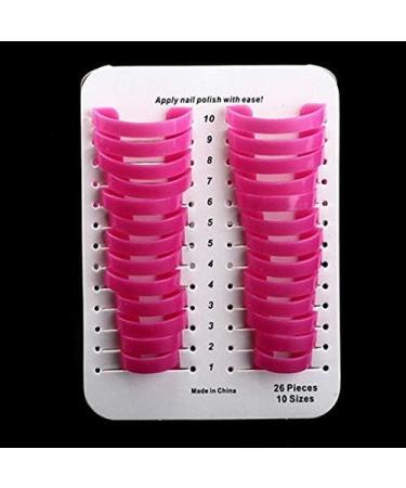 26 Piece Nail Polish Glue Model Leakproof Manicure Protection Tool + 1 PC Sticker Nail Stickers Letters Small J (Pink One Size) pink one size - Buy Online on SooperMarket.com