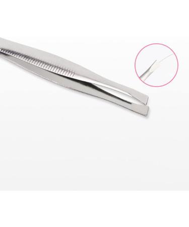2pcs Stainless Steel Eyebrow Tweezer Set - Precision Trimming and Shaping Tool for Facial Hair Removal - Buy Online on SooperMarket.com