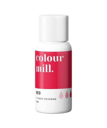 Colour Mill Oil Based Next Genertion Edible Food Paint Colouring for Buttercream Fondant Sugarpaste Icing and Chocolate - Red 20ml