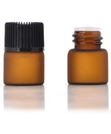 Enslz 50 Empty Amber Glass Bottles for Essential Oils - Refillable Brown 1ml | Perfect for DIY and Craft Projects - Buy Online on SooperMarket.com