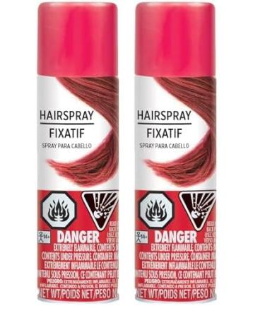 Hypo-Allergenic Red Hair Spray - 3 oz. - Perfect Party Accessory 1 Pc. (Pack of 2)