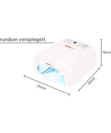 Buy Emmi Nail Classic UV Hardening Lamp BT White | UV Nail Lamp for Gel Nails | 4 Tubes & 2-Minute Timer | Perfect for Stiletto Nails - International Shipping Available - Buy Online on SooperMarket.com