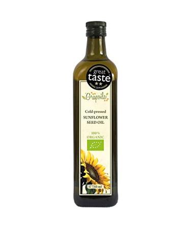 Organic Sunflower Oil 750ml - Cold Pressed All-Purpose Cooking Oil - Great Taste Award Winner