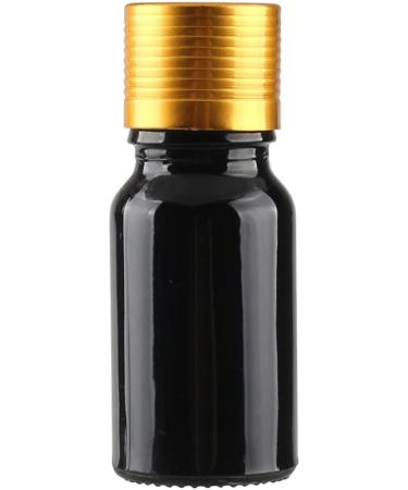 Tianzd 4-Pack 10ml Black Glass Bottles with Gold Caps - Perfect for Oils Fragrances Perfumes & Aromatherapy - Ideal for Travel & Storage - Buy Online on SooperMarket.com