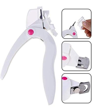 Apstour Acrylic Nail Clipper - Adjustable Stainless Steel Cutter for Thick Nails - U-Shaped False Nail Trimmer in White - Buy Online on SooperMarket.com