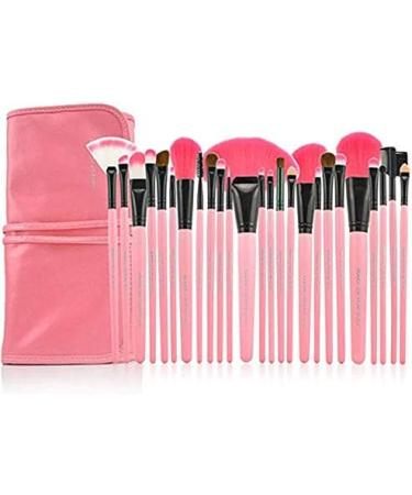 XLKJ 24 Pieces Makeup Brush Set - Premium Cosmetic Brushes with Bag (Pink) | Best International Shipping - Buy Online on SooperMarket.com