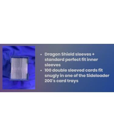 Sideloader 200 Premium Commander Deck Box - Holds 200+ Double Sleeved Cards - Blue Interior - Ideal for MTG, TCG, Pokemon - with Dice Tray - Buy Online on SooperMarket.com