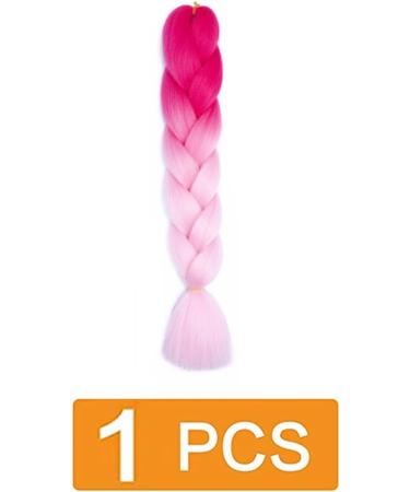 prinfantasy Colour Hair Extensions for Braids Hair 24 Inch Pre Stretched Braiding Hair Yaki Texture Crochet Braid Blonde Hair Extension Hair Extension Pink Hair Extension GBBZ079 GBBZ079 24 inch - Buy Online on SooperMarket.com