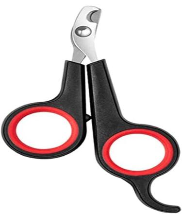 DERDOUT Pet Nail Clipper Professional Claw Trimmer Kitten Nail Clipper for Cat Small Breed Dog Rabbit and Small Animal(Stainless Steel) Black