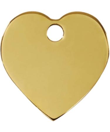 RedDingo Brass Pet Tag - Small Heart Design | Durable & Customizable Pet ID Tag - Buy Online on SooperMarket.com