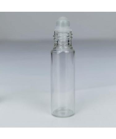 50 Pack 5ml Clear Roller Bottles with White Lids for Essential Oils & Travel - Glass Oil Rollers - Buy Online on SooperMarket.com