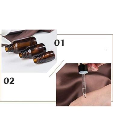 3 Pcs Empty Refillable Amber Glass Graduated Dropper Bottle Essential Oil Cosmetics Elite Fluid Container Jar Pot Holder with Glass Pipette Dropper (30ml/1oz) - Buy Online on SooperMarket.com
