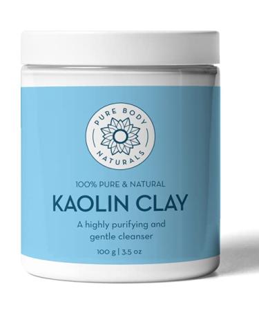 Kaolin Clay Powder, 100 g - Perfect for Natural DIY Skin Cleansers, Masks and Scrubs - by Pure Body Naturals