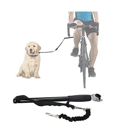 ifcow bicycle dog leash hands-free dog bicycle coach leash dog bike leash distance holder for training training jogging cycling black