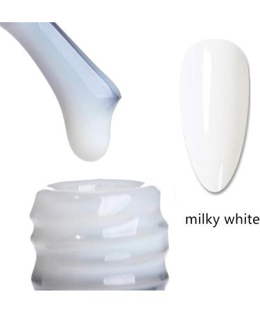 MEMEDA Milky White Nude Gel Nail Polish - 0.27 fl oz | Long-Lasting Formula - Buy Online on SooperMarket.com