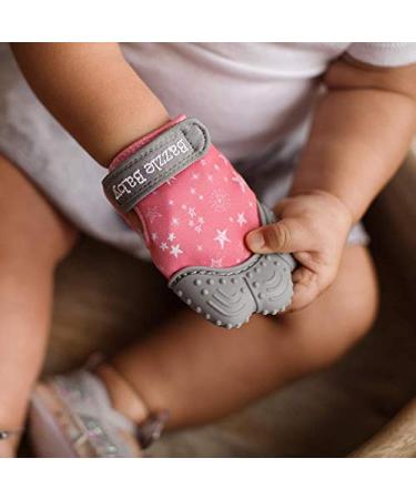 Bazzle Baby Teething Mitt - Silicone Teething Mittens  Teething Toys  Baby Teething Toys  Baby Teething Mitten  Teething Glove  Hand Teethers for Babies - Adjustable Strap (Geo Lines) - Buy Online on SooperMarket.com