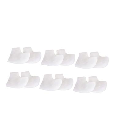 Healeved 6 Pairs Silicone Ankle Cover Heel Protectors Shoe Pads Shoe Mats Heel Protective Sleeve Gel Ankle Protectors Silicone Heel Guard Silicone Gel Insole Moisturizing White Sock