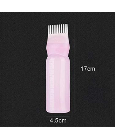EHOTER 120Ml Applicator Bottle Hair Colour Brush Hair Oil Bottle with Graduated Brush Applicator Bottle Comb Root Comb Salon Hair Coloring Tool (2 Pack Pink) - Buy Online on SooperMarket.com
