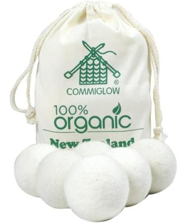 Natural Wool Dryer Balls - Set of 6 | Fabric Softener & Wrinkle Reducer | Eco-Friendly Alternative to Plastic Balls & Liquid Softeners - Buy Online on SooperMarket.com