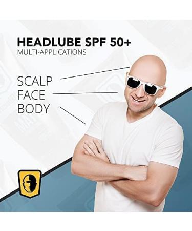 HeadBlade HeadLube SPF 50 Men's Lotion and Sunscreen - Anti-Aging Formula for Face, Body & Scalp | Water Resistant 80 Minutes | 5 fl oz - Buy Online on SooperMarket.com