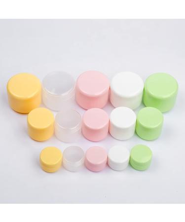 Tianzd 24-Piece 20ml White Plastic Empty Cream Can Set with Lids & Spatulas - Ideal Cosmetic Containers for International Shipping - Buy Online on SooperMarket.com