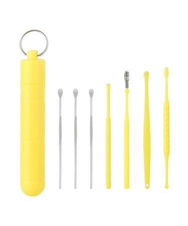 Portable Ear Cleaner Stainless Steel Ear Spoon Set Stainless Steel Ear Wax Remover Reusable Stainless Steel Ear Wax Remover Set Ear Wax Easily Removed Ideal for Personal and Home Use(NO.2)
