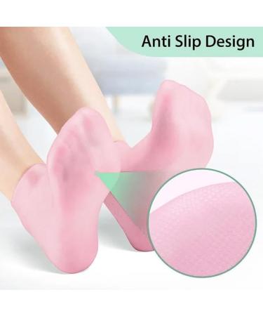 2 Pairs Silicone Moisturizing Socks Foot Spa Pedicure Silicone Socks Anti Slip Gel Aloe Sock fof Dry Cracked Feet /973 (Color : Pink Size : Small) Small Pink - Buy Online on SooperMarket.com